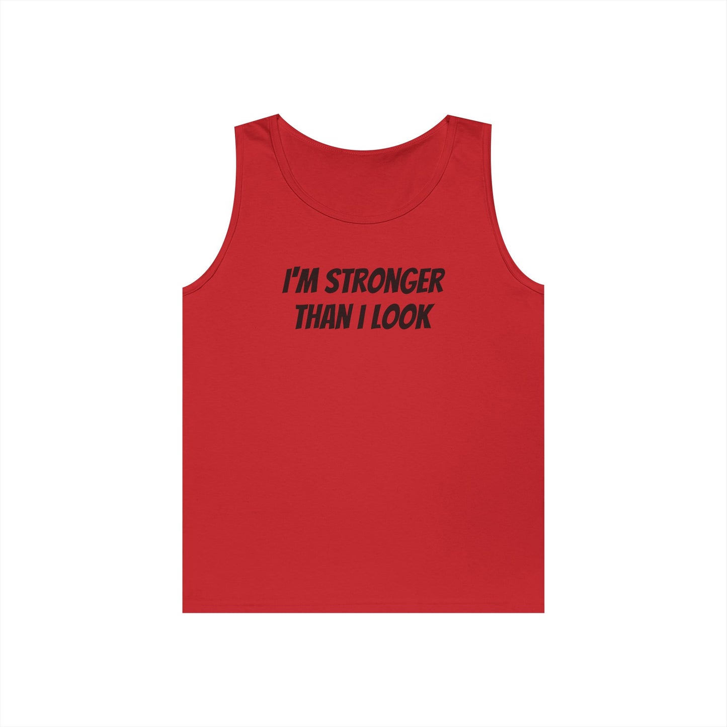 Fitness Tank Top - 'I'm Stronger Than I Look' Funny Workout Shirt
