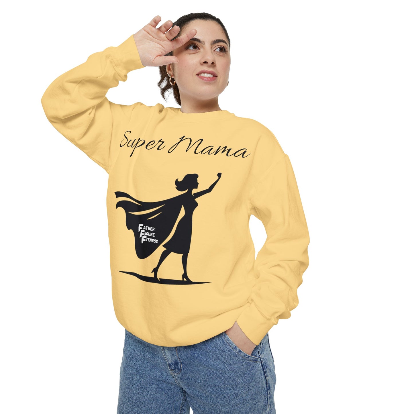 Super Mama - Unisex Garment-Dyed Sweatshirt