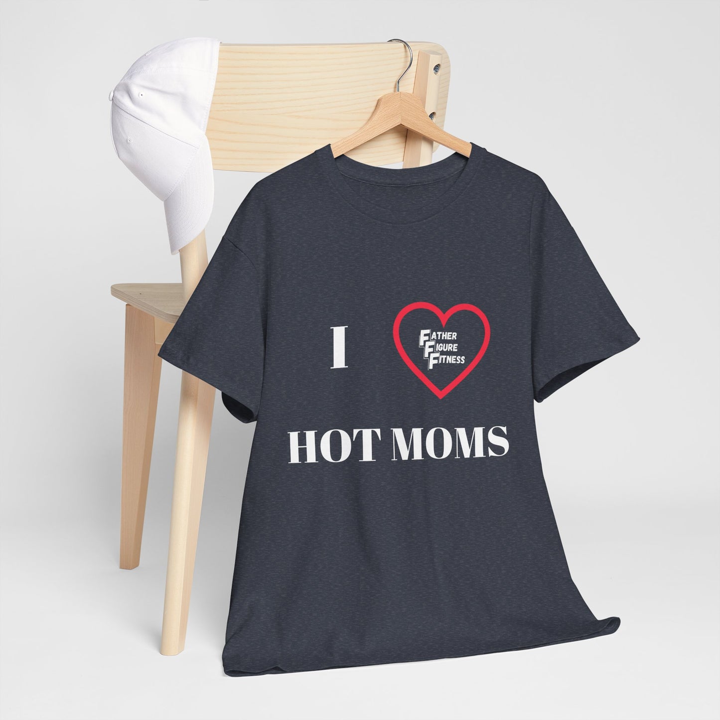 I LOVE Hot Moms : Heavy Cotton Tee