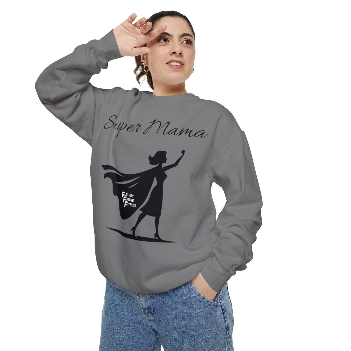 Super Mama - Unisex Garment-Dyed Sweatshirt