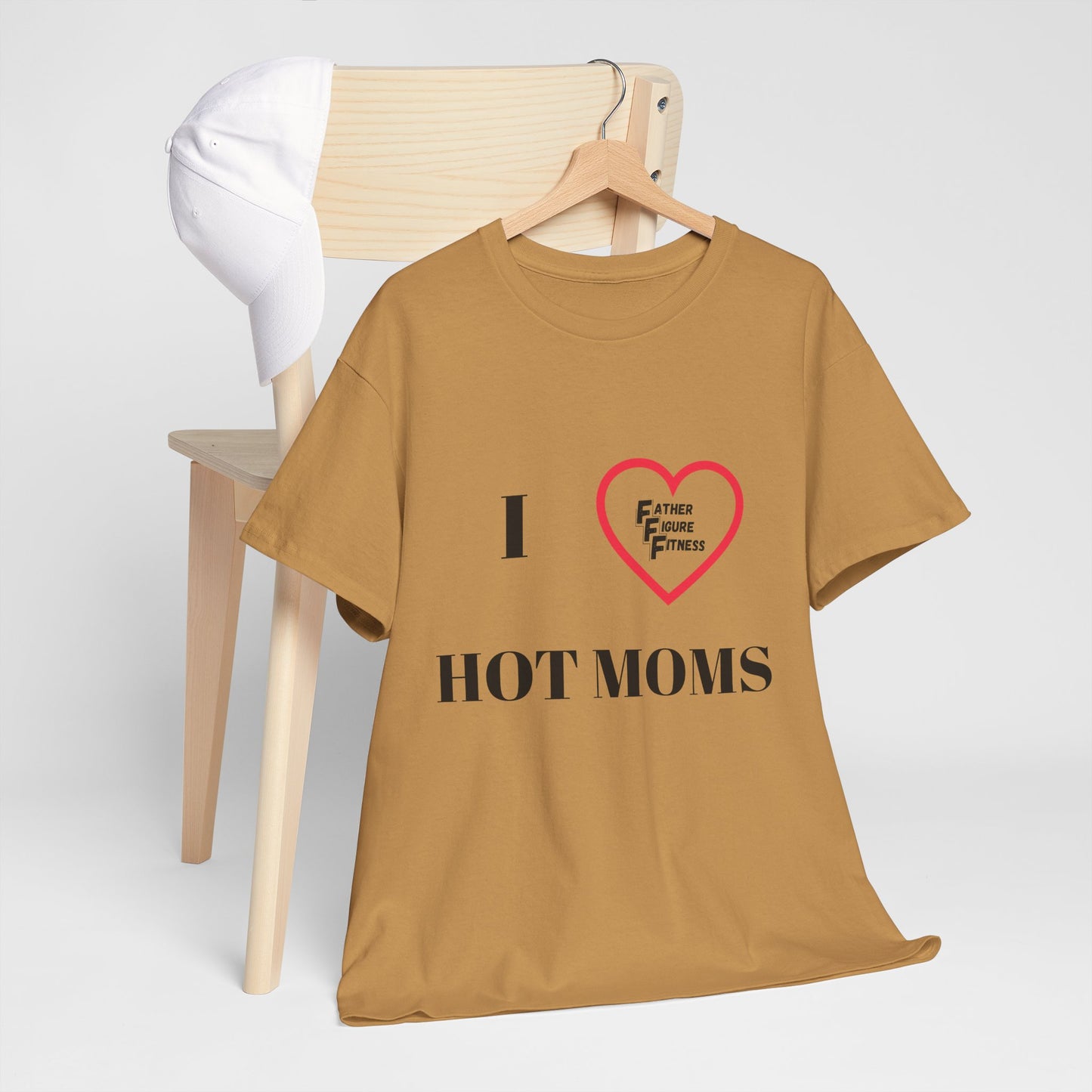 I LOVE Hot Moms : Heavy Cotton Tee
