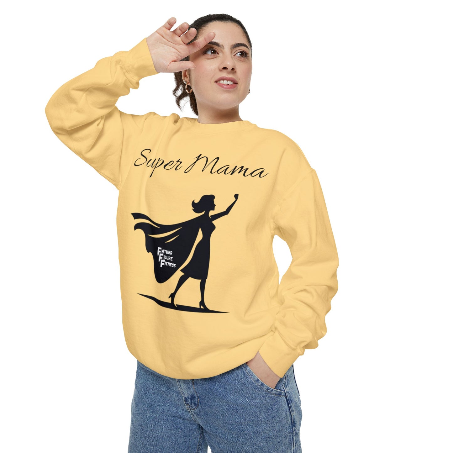 Super Mama - Unisex Garment-Dyed Sweatshirt