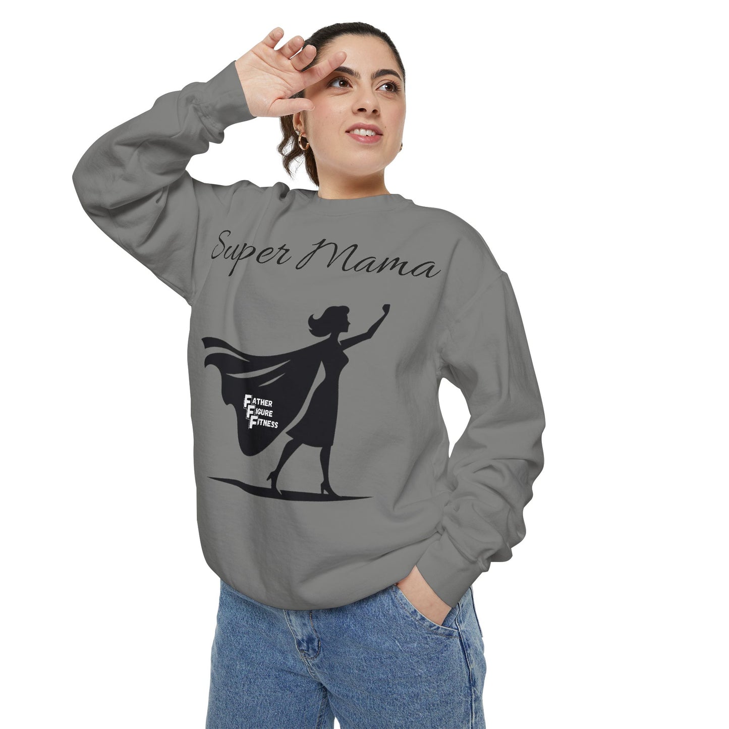 Super Mama - Unisex Garment-Dyed Sweatshirt