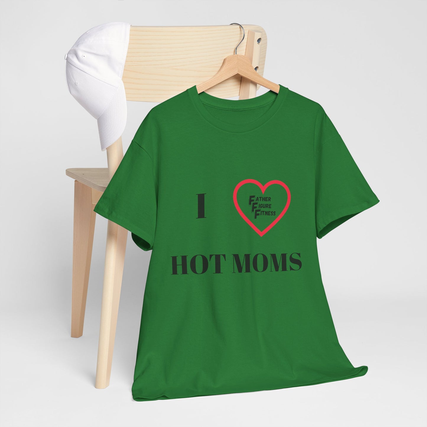I LOVE Hot Moms : Heavy Cotton Tee