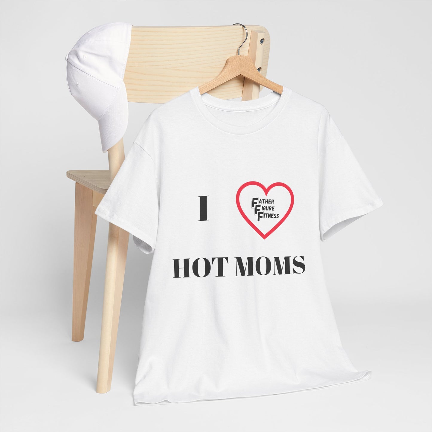 I LOVE Hot Moms : Heavy Cotton Tee