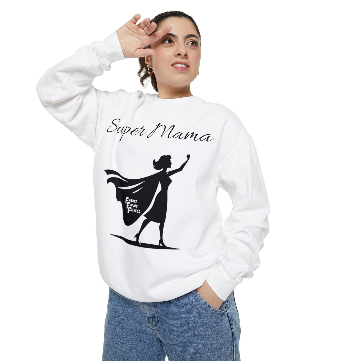 Super Mama - Unisex Garment-Dyed Sweatshirt