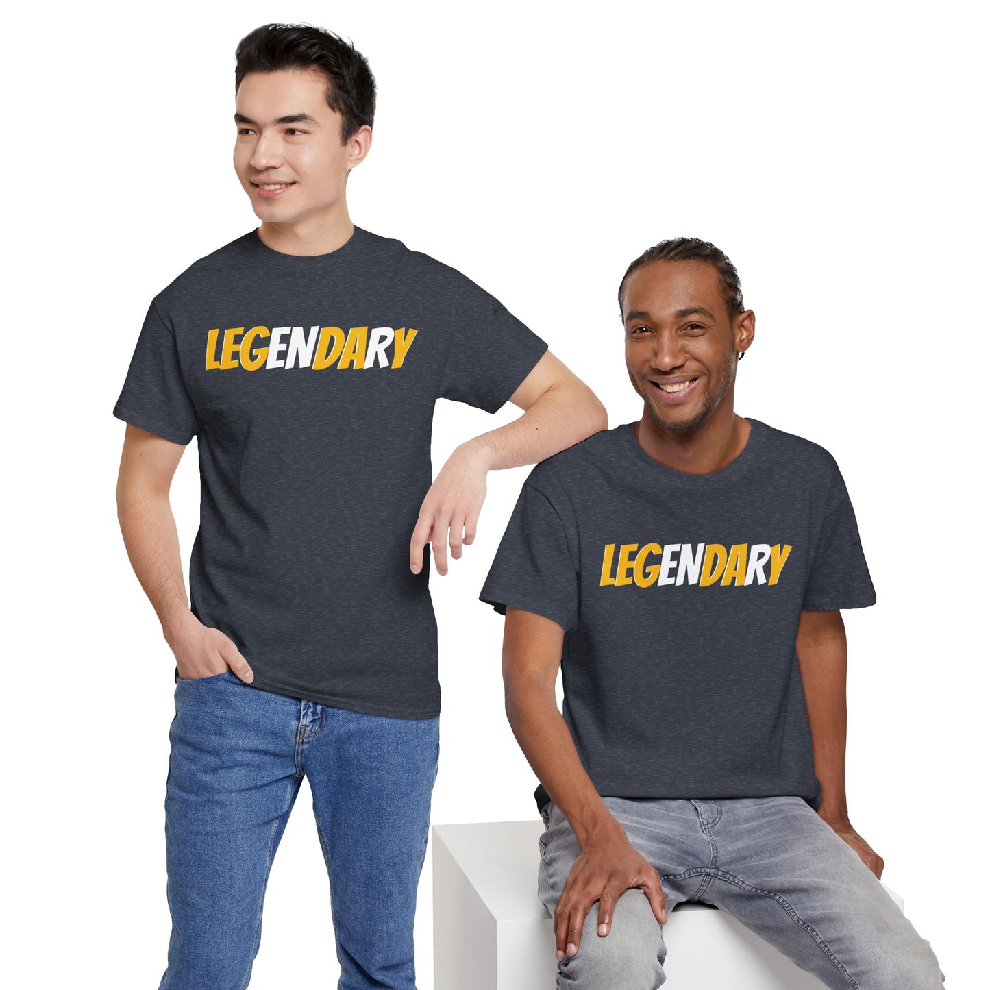 Legendary Leg Day Graphic Tee — "LEGENDARY" Bold Text Shirt for Athletes & Fitness Fans