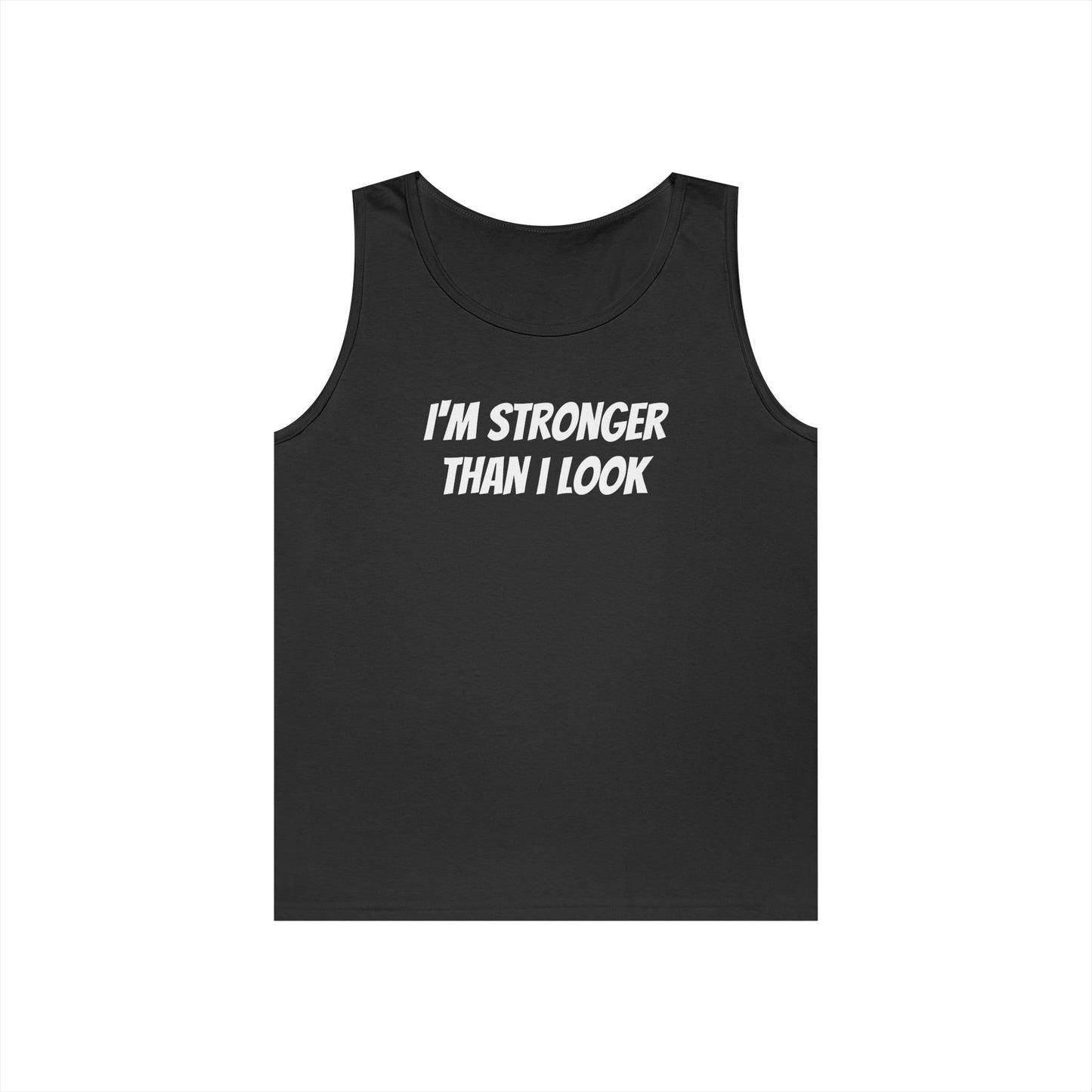 Fitness Tank Top - 'I'm Stronger Than I Look' Funny Workout Shirt