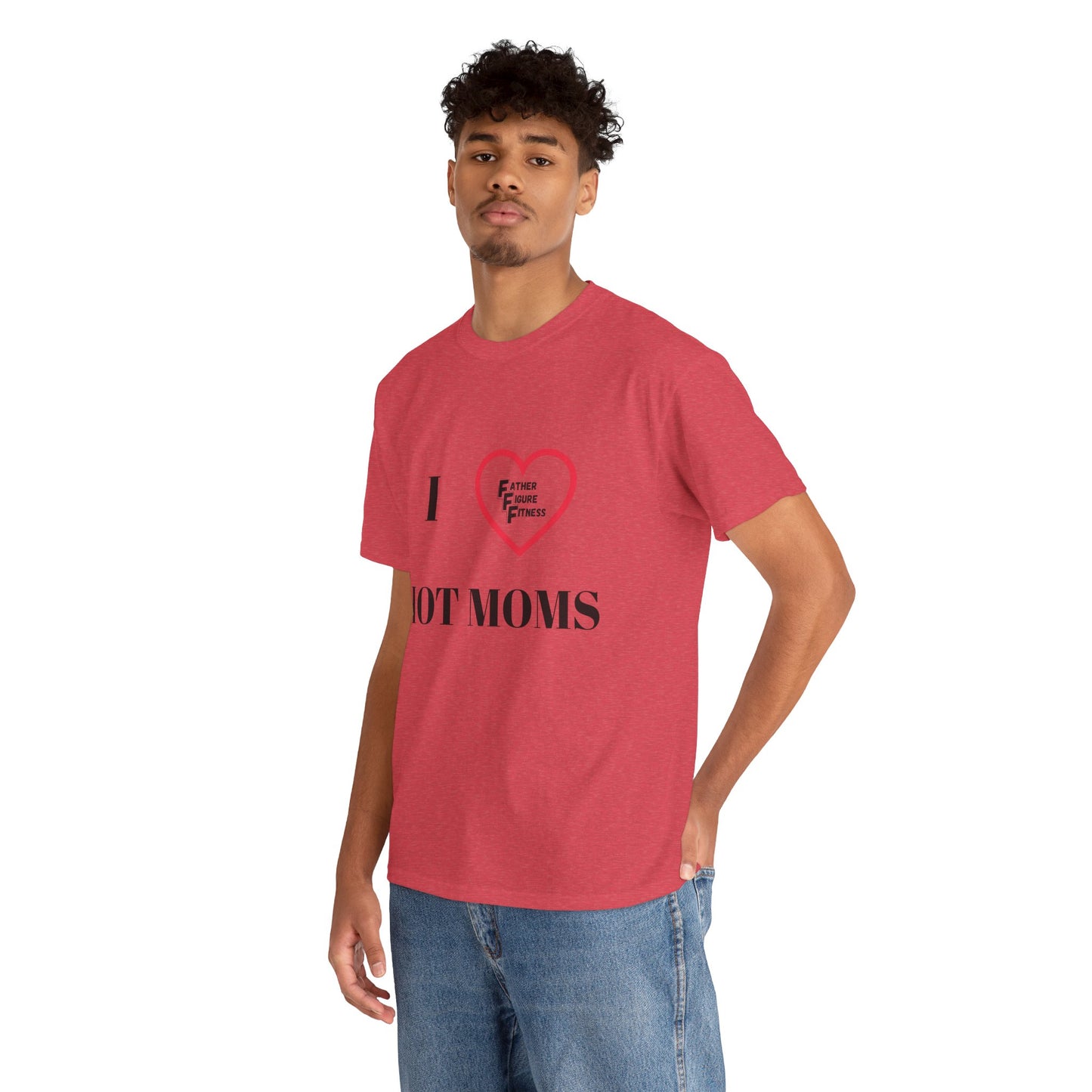 I LOVE Hot Moms : Heavy Cotton Tee
