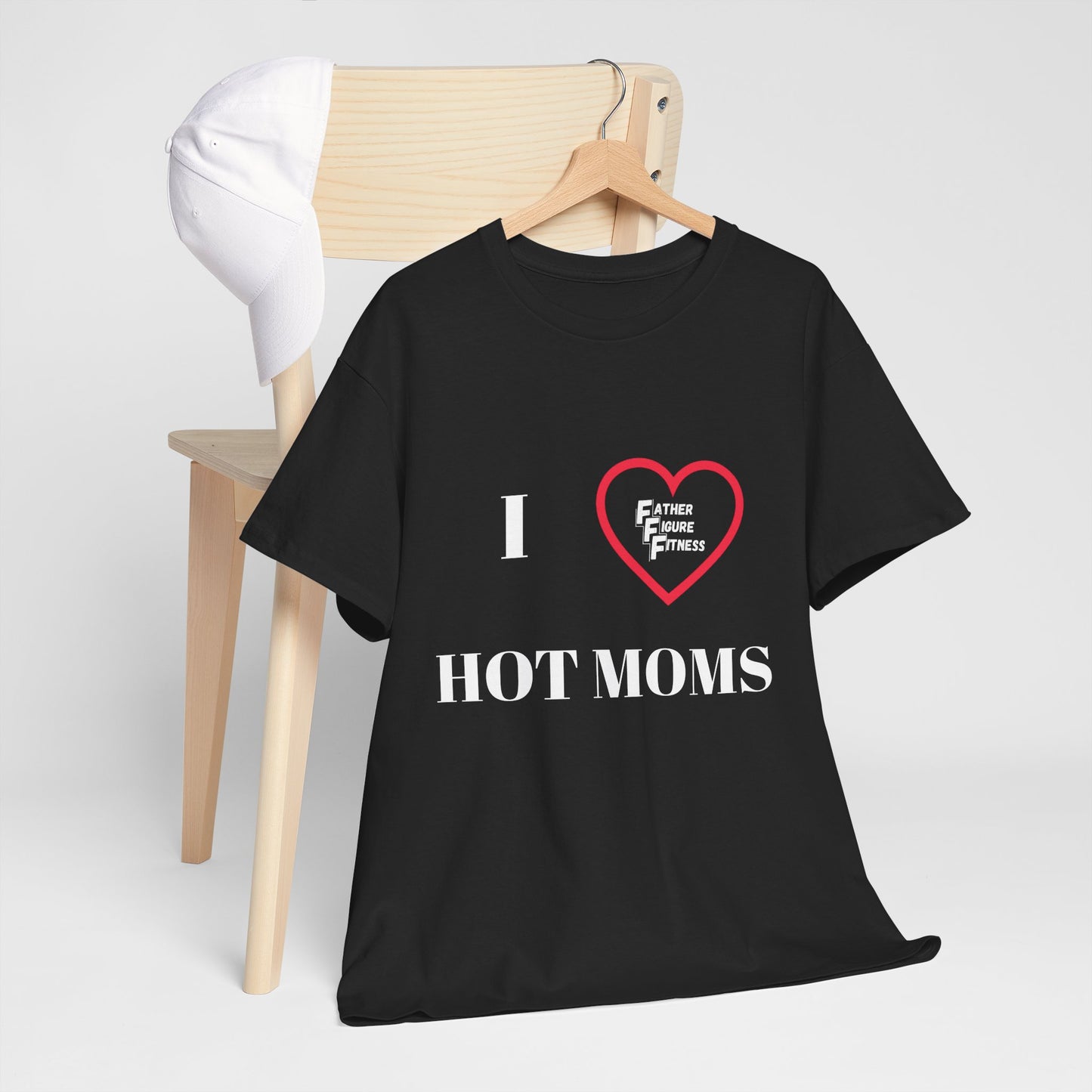 I LOVE Hot Moms : Heavy Cotton Tee