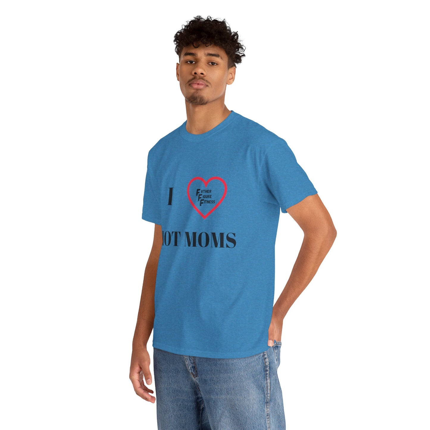 I LOVE Hot Moms : Heavy Cotton Tee